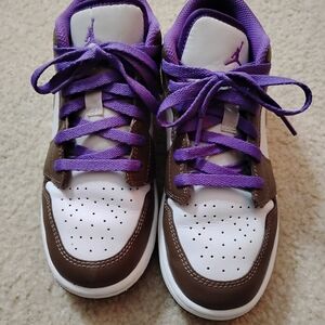 VGUC Jordan Kids' Purple and Brown Sneakers - Sz 4.5